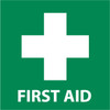 FIRST AID (W/ GRAPHIC), 7X7, RIGID PLASTIC
