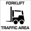 STENCIL, FORKLIFT TRAFFIC AREA, 24X24