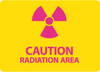 Walk On Floor Sign - 17" Dia. - Textured Non-Slip Surface - Caution Radiation Area - WFS22