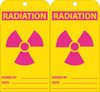 Tags - Radiation - 6X3 - Unrip Vinyl - Pack of 25 W/ Grommet - RPT85G