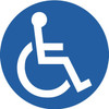 FLOOR SIGN, WALK ON, HANDICAPPED SYMBOL, 17 DIA, PS VINYL