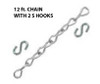 12 Ft. Chain With 2 S Hooks - WCC