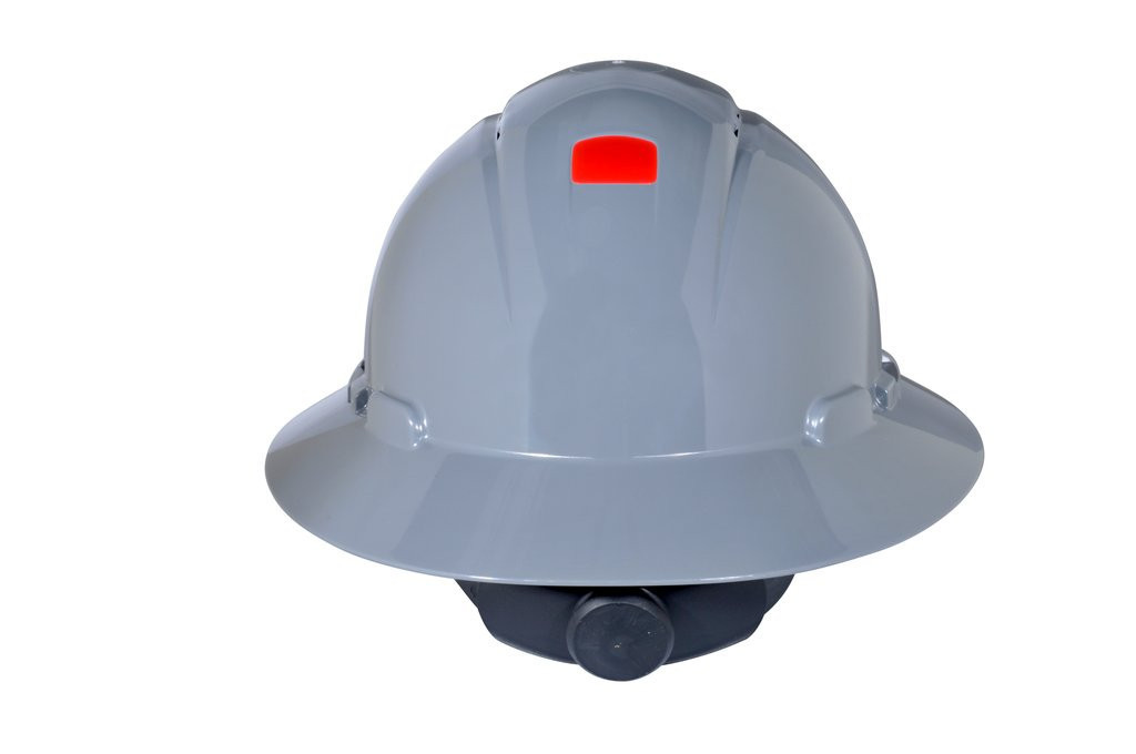 grey full brim hard hats