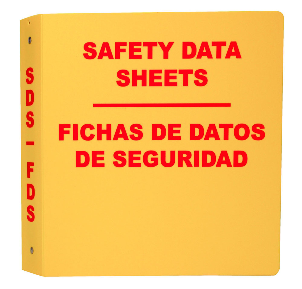 Bilingual Yellow Sds Binder - 2 bilingual-yellow-sds-binder-2-spine-1-1-2-rings-rtk61bi-jendco-safety-supply