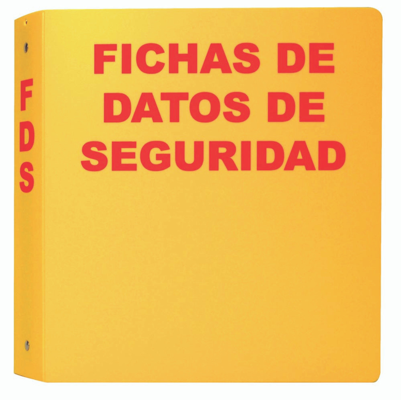 Spanish Yellow Sds Binder 2 Spine 1 1 2 Rings Jendco Safety Supply