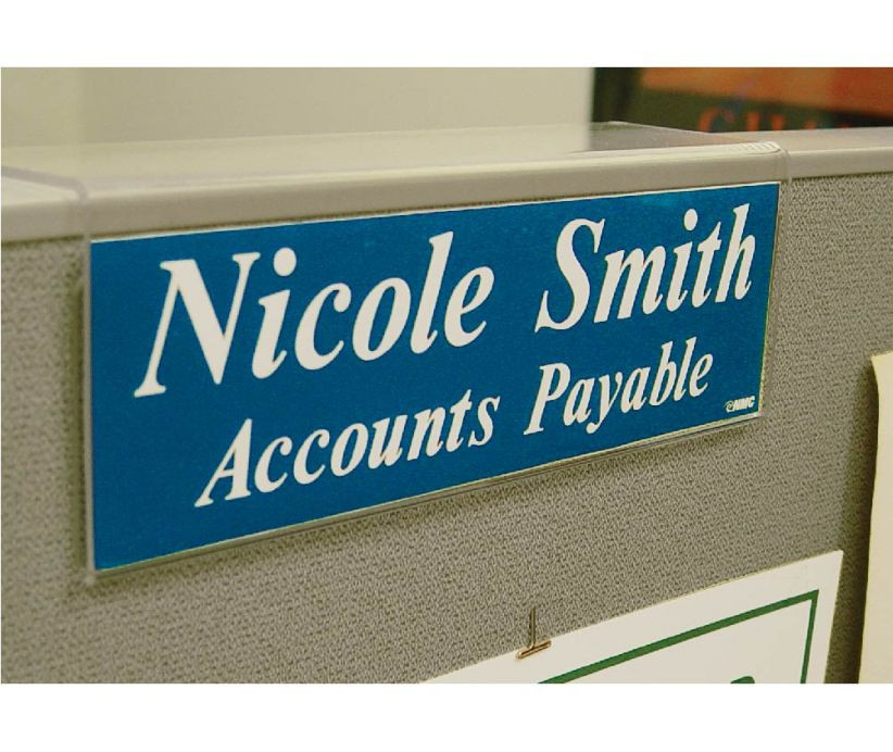 Acrylic - Partition Sign Holder - 2.5X8.5 - APH1 - Jendco Safety Supply