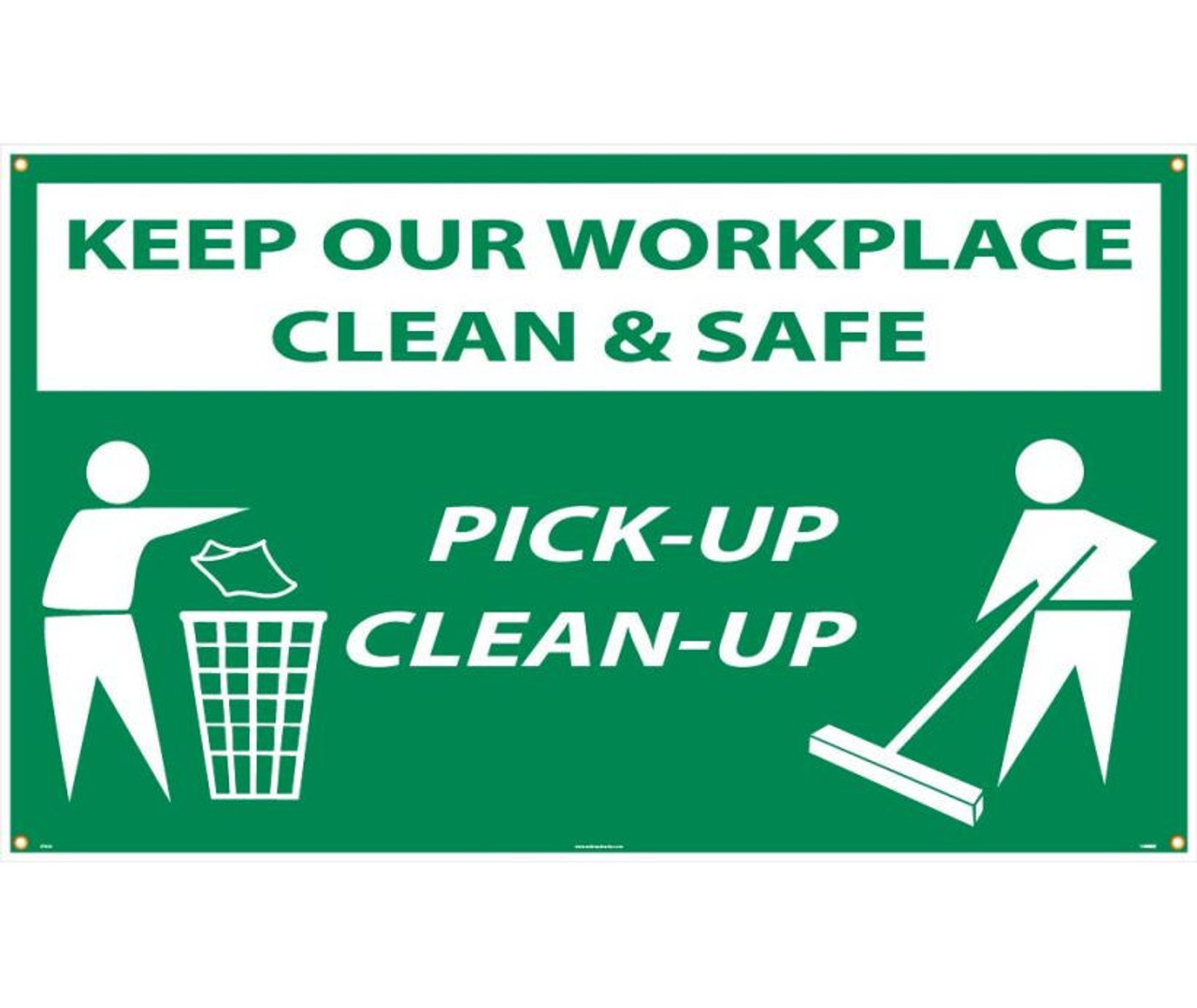 Banner Keep Our Workplace Clean & Safe Pick-Up Clean-Up 3Ftx5Ft ... Banner Keep Our Workplace Clean & Safe Pick-Up Clean-Up 3Ftx5Ft ...