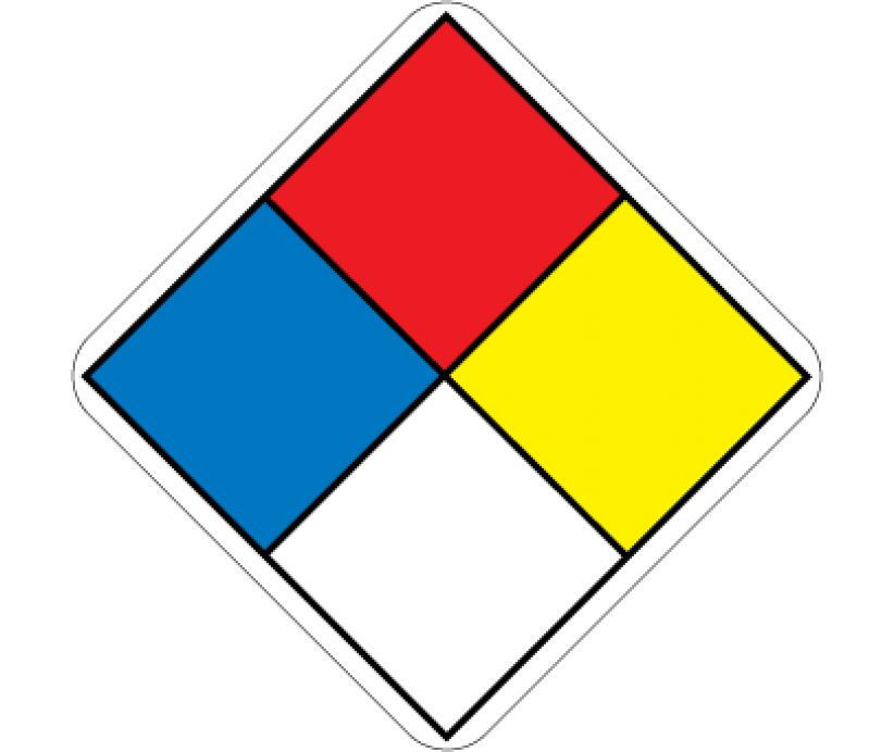 Hazardous Material System Labels - 2X2 PS Paper - 250/Rl - HMS22L