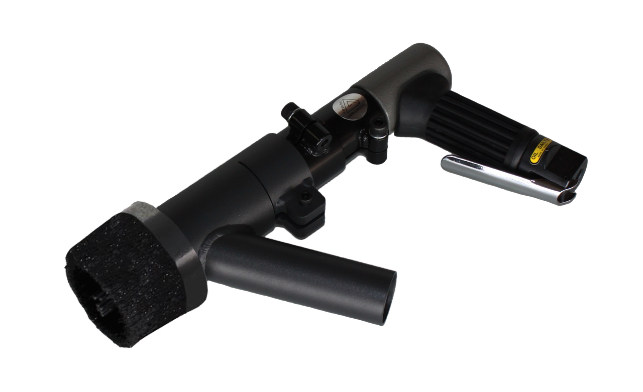 Aargo Heavy Duty Medium Size 3mm Pistol Grip Air Powered Needle Scaler Kit  With Dust Collection Shroud - 904159