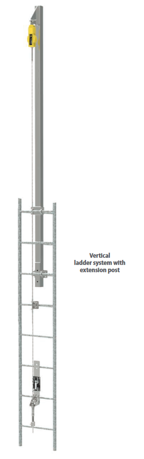 MSA Latchways Extension Post Vertical Ladder System Lifeline Kits ...