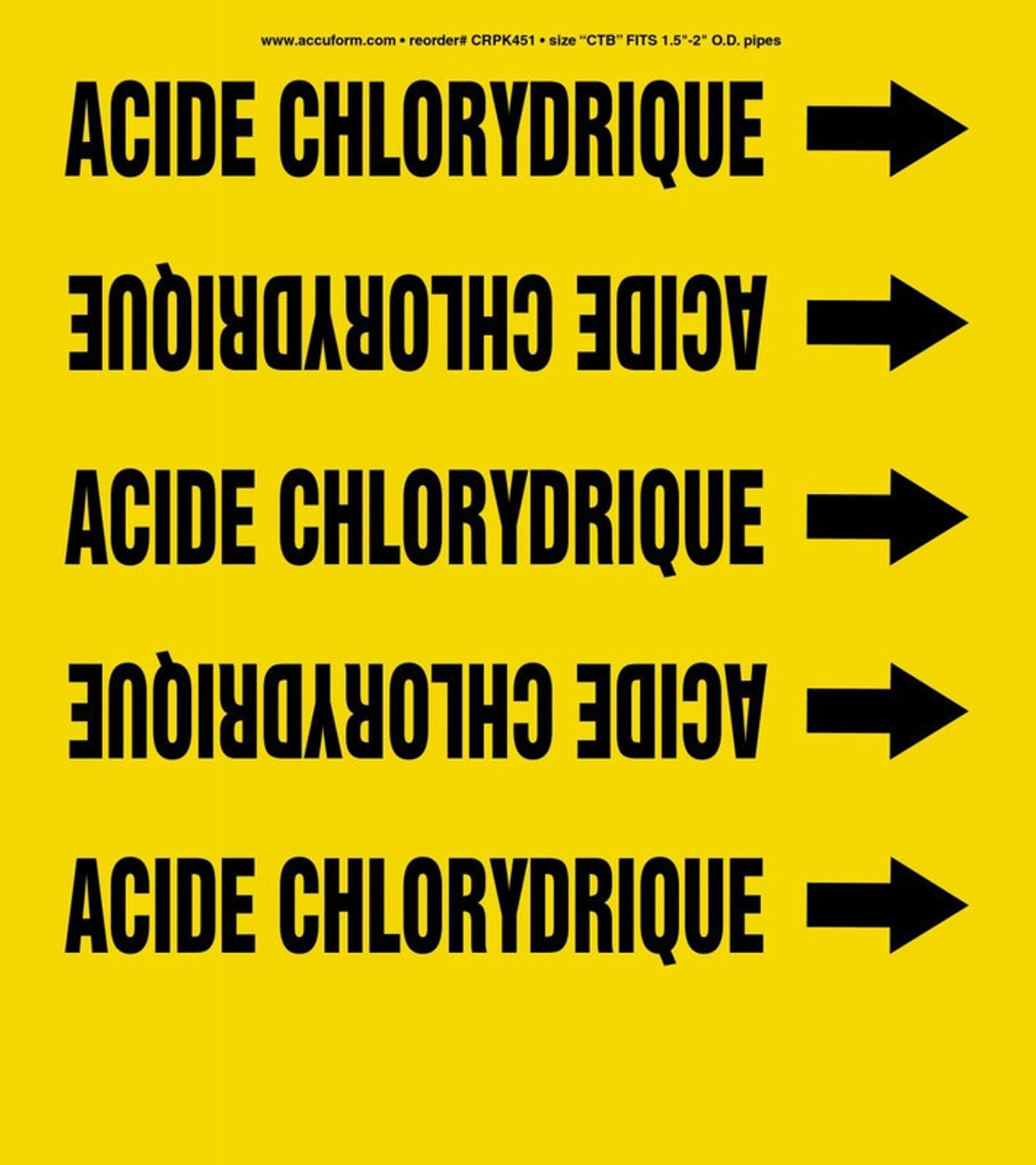Acide Chlorhydrique - CRPK451CTF - Jendco Safety Supply