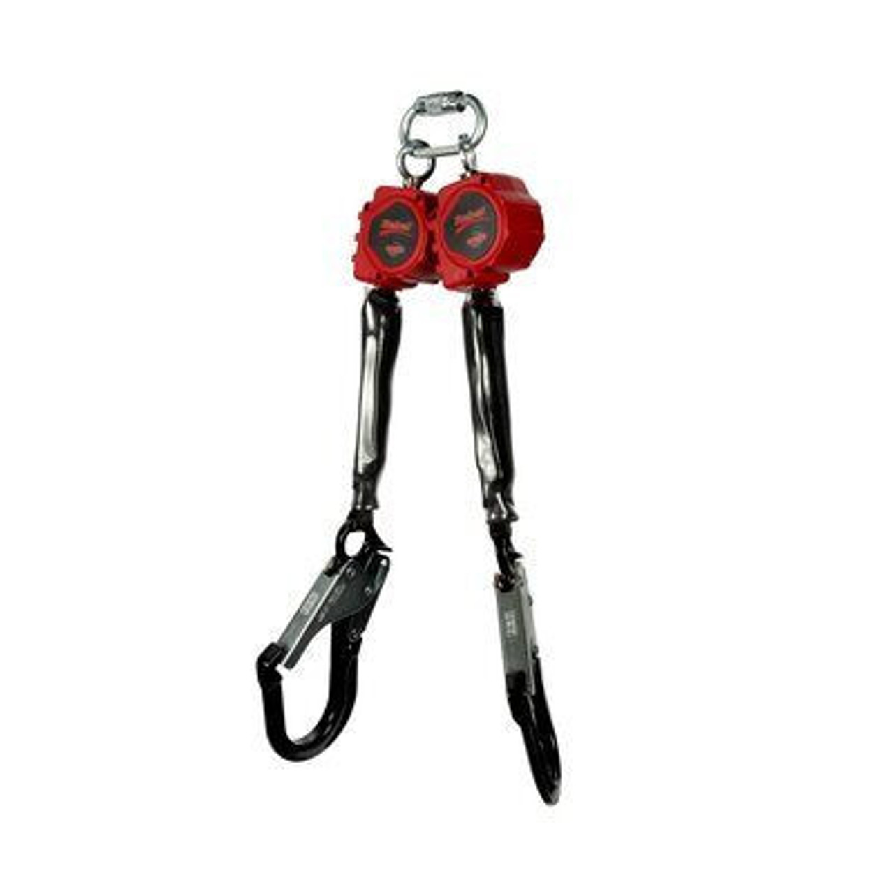 Twin-Leg Self-Retracting Lifeline with Carabiner, Web, Aluminum