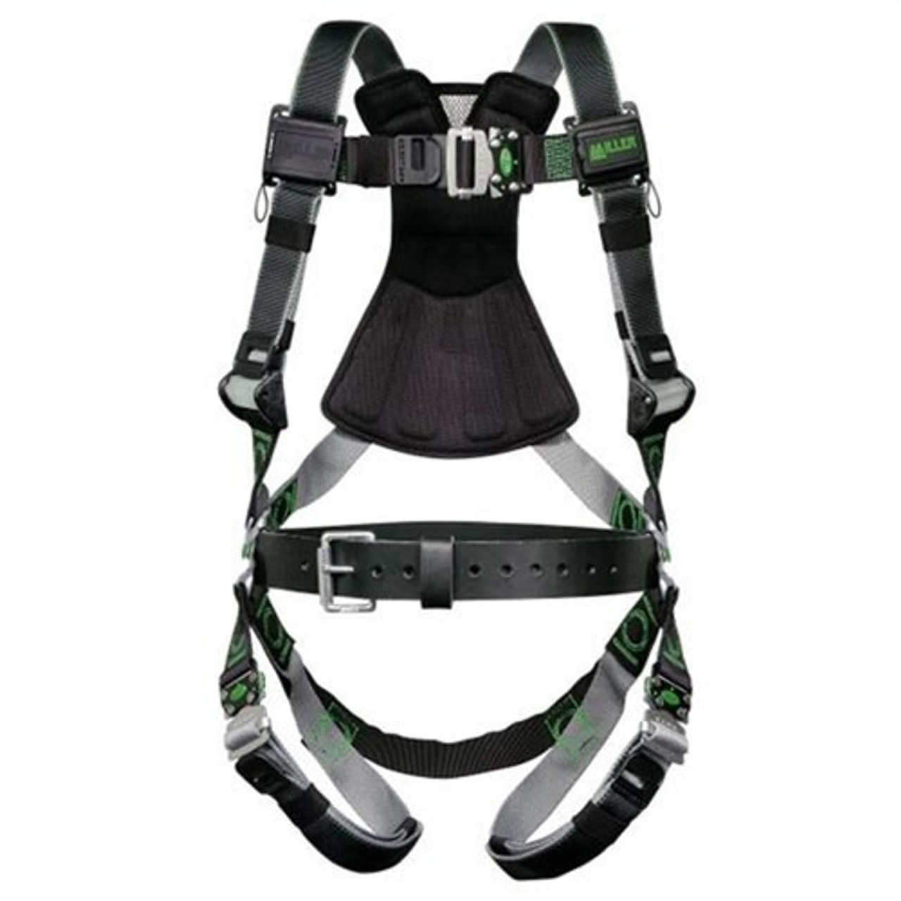 Miller RKNFD-QC/S/MBK Revolution Harness with Kevlar-Nomex Webbing Front D-Ring and Quick-Connect Leg Buckles Small/Medium Black Miller RKNFD-QC/S/MBK Revolution Harness with Kevlar-Nomex Webbing Front D-Ring and Quick-Connect Leg Buckles Small/Medium Black