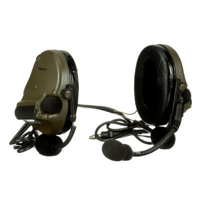 3M PELTOR ComTac V Headset MT20H682BB-19 GN - Neckband - DL - Standard  Dynamic Mic - NATO Wiring - Green - Jendco Safety Supply