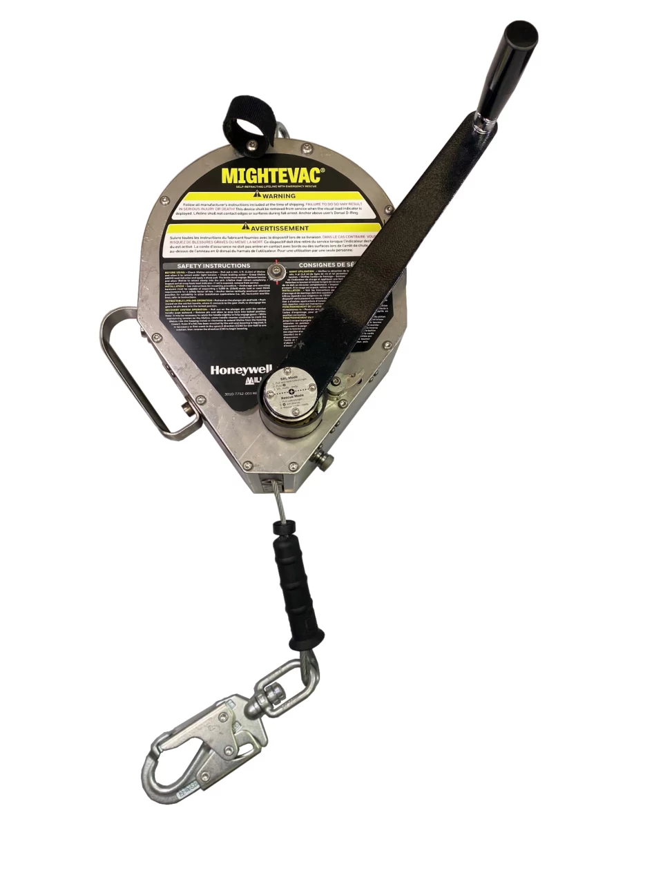 Honeywell - MME-GKM1-02/100FT - Miller MightEvac+ Glavanized Steel Self-Retracting Lifeline with 7' Tripod Kit and ManHandler Hoist/Winch: 100