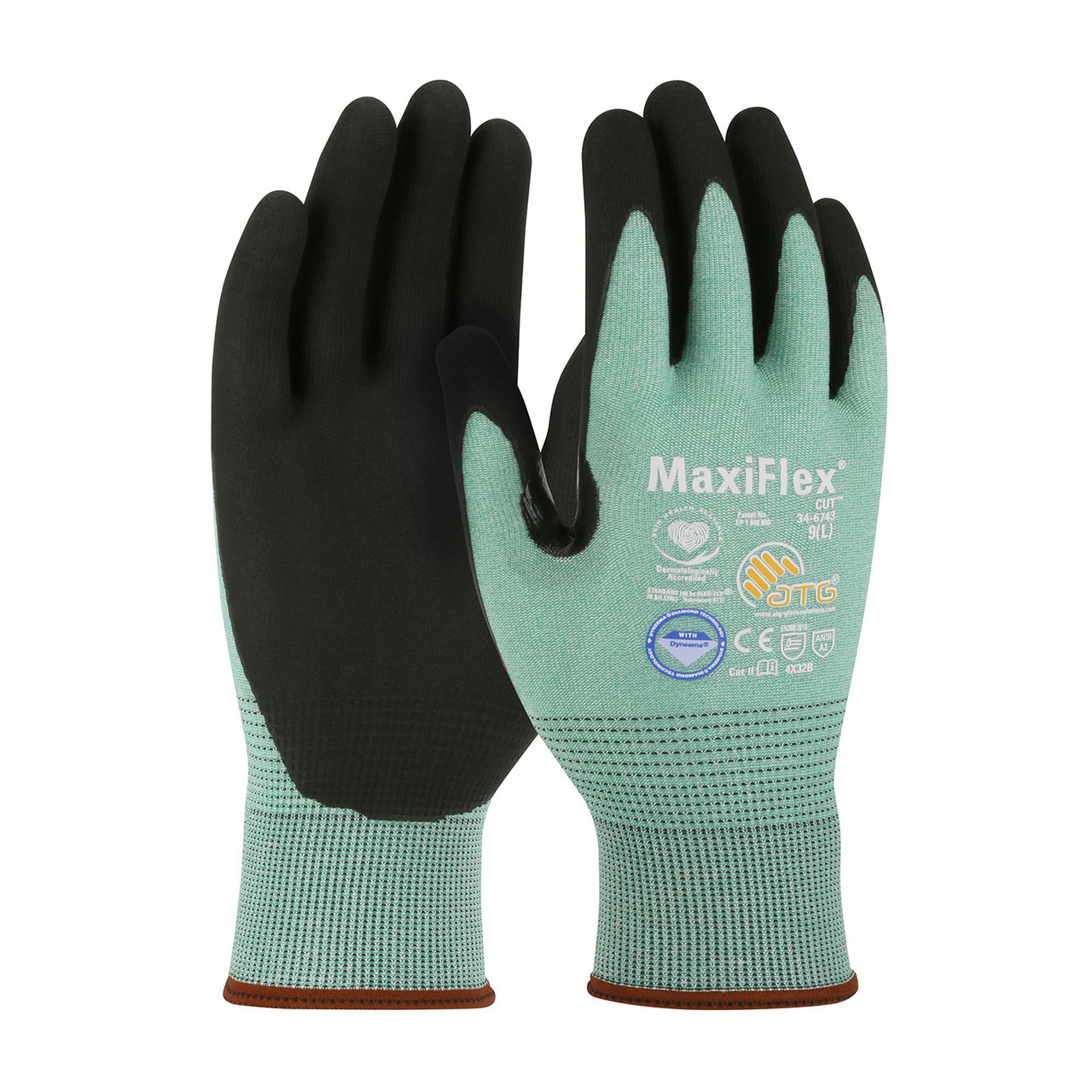 Maxi Flex (GREEN) Nitrile Dipped Glove