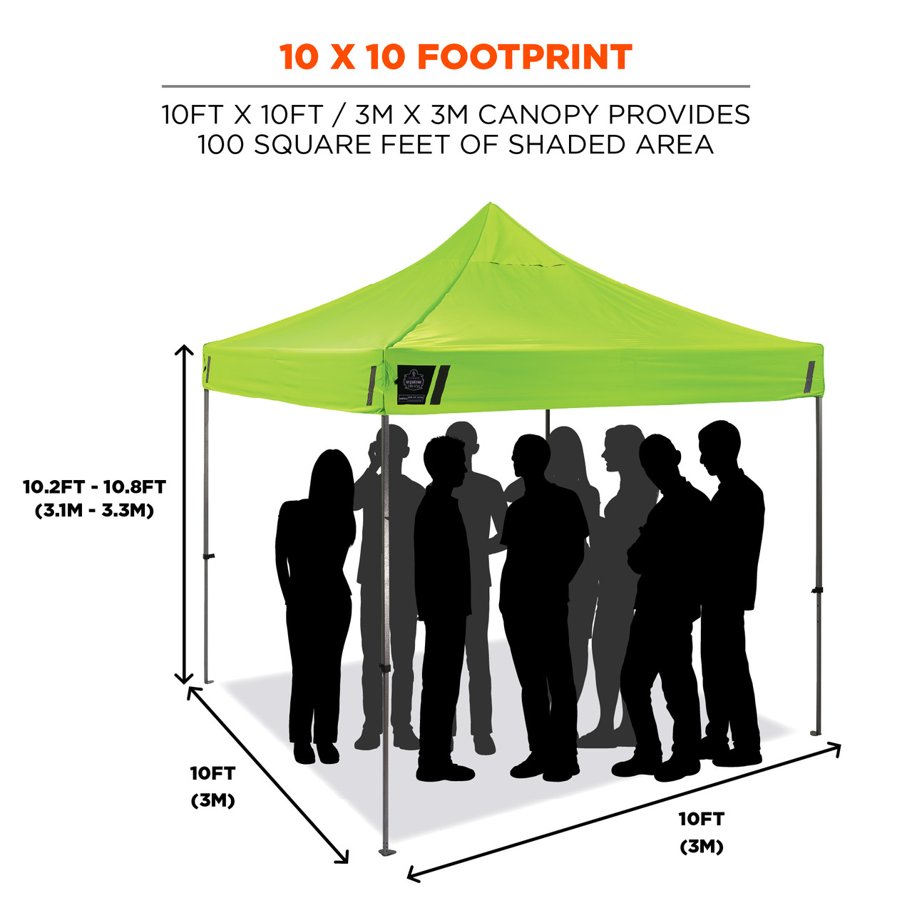 Ergodyne SHAX 6000 Heavy-Duty Pop-Up Tent - 10ft x 10ft - Pallet