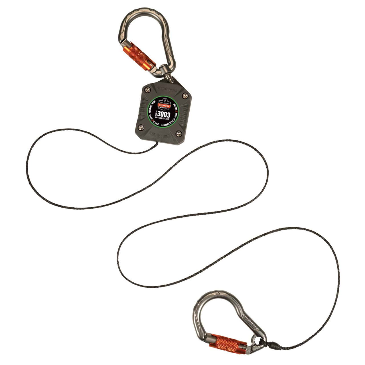Ergodyne Squids 3003 Retractable Tool Lanyard - Dual Locking
