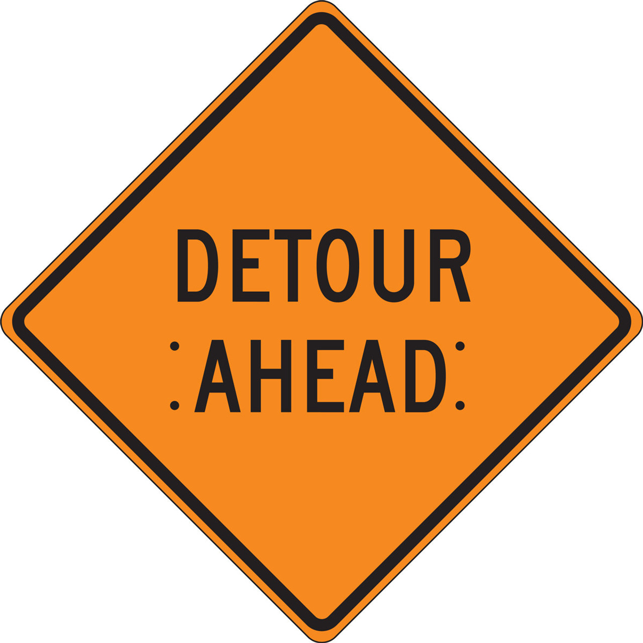 Roll-Up Construction Sign: Detour Ahead 36