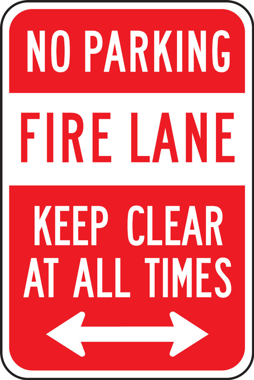 ⚠️mar⚠️ No Parking Traffic Sign: Fire Lane - Keep Clear At All Times