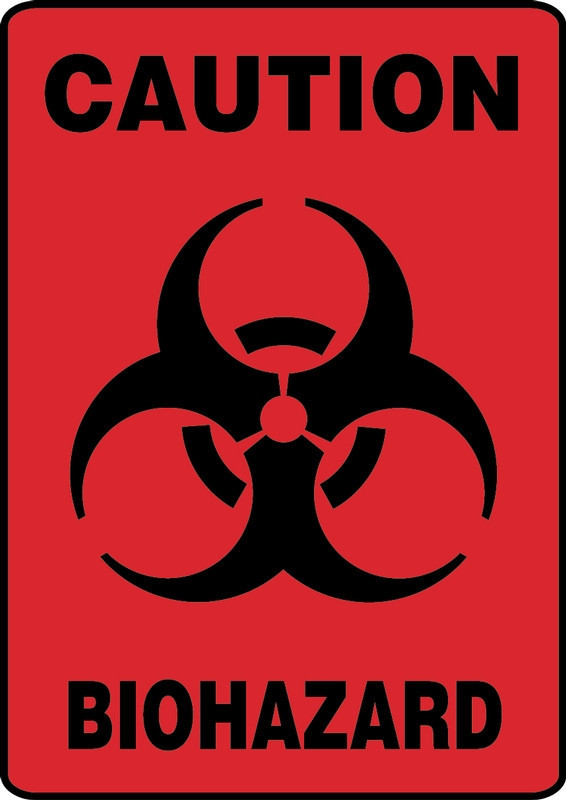 OSHA Caution Safety Sign: Biohazard 10