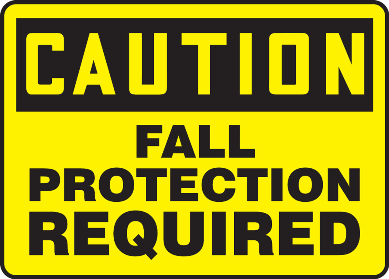 USA WARNING看板 OSHA Caution Safety Sign: Fall Protection Required 7