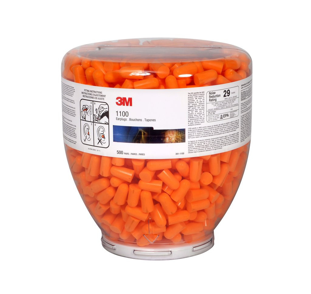 3M E-A-R Classic Earplug Refill Bottle For One-Touch Dispenser 391-1001 - NRR 29 DB