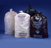 6 Mil Clear 36"x60" Printed Asbestos Bag 50/roll Jendco Safety Supply
