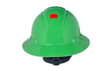 3M Full Brim Hard Hat H-804R-UV - Green 4-Point Ratchet Suspension - with Uvicator - 20 EA/Case