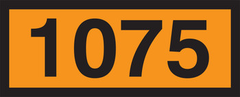 Orange 4-Digit Panel: 1075 (Propane) 6.3" x 15.7" Plastic 10/Pack - MPR601VP