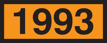 Orange 4-Digit Panel: 1993 (Flammable Liquids) 6.3" x 15.7" PF-Cardstock 10/Pack - MPR615CT