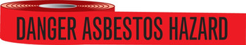 Plastic Barricade Tape: Danger Asbestos Hazard 3" x 1000-ft - MPT05