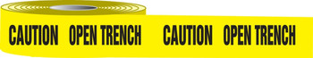Plastic Barricade Tape: Caution Open Trench 3" x 1000-ft - MPT131