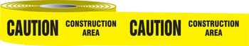 Plastic Barricade Tape: Caution Construction Area 3" x 1000-ft - MPT149