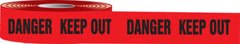 Plastic Barricade Tape: Danger Keep Out 3" x 1000-ft - MPT24