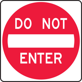 Lane Guidance Sign: Do Not Enter 24" x 24" Engineer-Grade Prismatic - MR5124RA