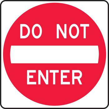 Lane Guidance Sign: Do Not Enter 24" x 24" DG High Prism 1/Each - MR5130DP