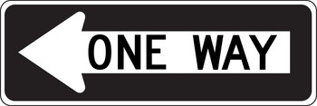 Lane Guidance Sign: One Way (In Left Arrow) 12" x 36" DG High Prism 1/Each - MR61LDP