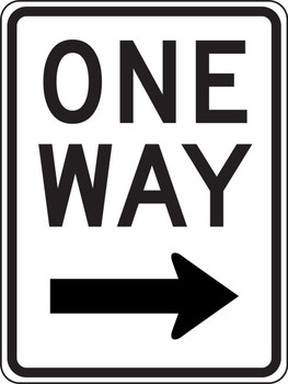 Lane Guidance Sign: One Way (Right Arrow) 24" x 18" Engineer-Grade Prismatic - MR62RRA
