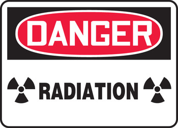 OSHA Danger Safety Sign: Radiation 10" x 14" Adhesive Vinyl 1/Each - MRAD013VS