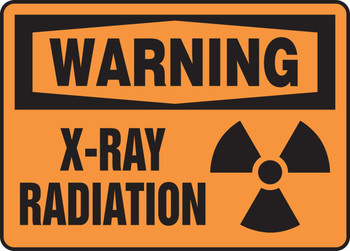 OSHA Warning Safety Sign: X-Ray Radiation 10" x 14" Aluminum 1/Each - MRAD375VA