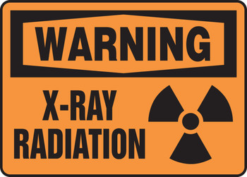 OSHA Warning Safety Sign: X-Ray Radiation 10" x 14" Adhesive Vinyl 1/Each - MRAD375VS