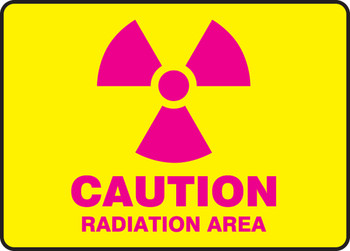 Caution Safety Sign: Radiation Area 10" x 14" Dura-Plastic 1/Each - MRAD500XT