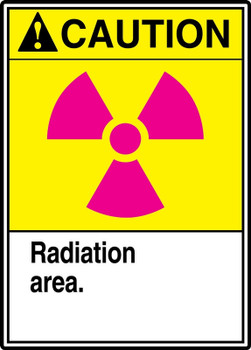 ANSI Caution Safety Sign: Radiation Area. 14" x 10" Dura-Fiberglass 1/Each - MRAD603XF