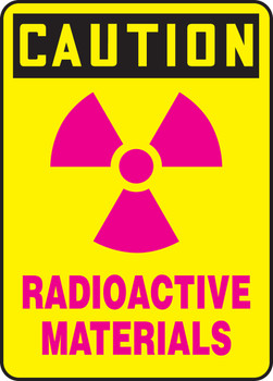 OSHA Caution Safety Sign: Radioactive Materials 14" x 10" Dura-Fiberglass 1/Each - MRAD626XF