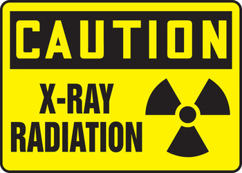 OSHA Caution Safety Sign: X-Ray Radiation 10" x 14" Plastic - MRAD637VP