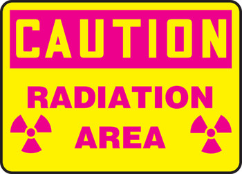 OSHA Caution Safety Sign: Radiation Area 10" x 14" Plastic 1/Each - MRAD651VP