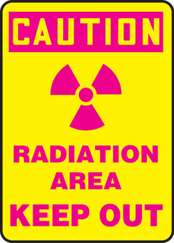 OSHA Caution Safety Sign: Radiation Area - Keep Out 14" x 10" Plastic 1/Each - MRAD665VP