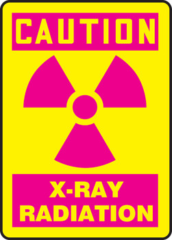 OSHA Caution Safety Sign: X-Ray Radiation 10" x 7" Plastic - MRAD703VP
