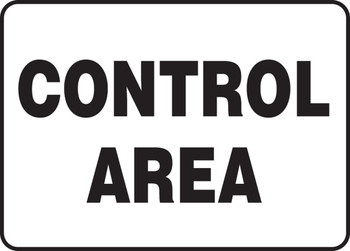 Safety Sign: Control Area 10" x 14" Plastic 1/Each - MRAD917VP